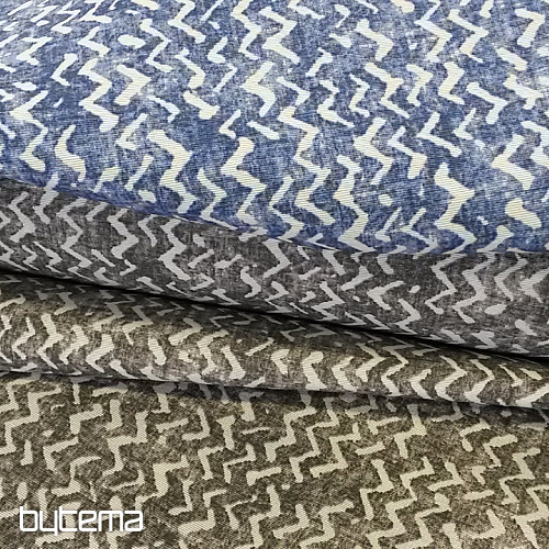 Decorative fabric ONDAS blue