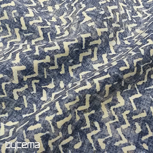 Decorative fabric ONDAS blue