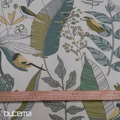 Decorative fabric BORAS green