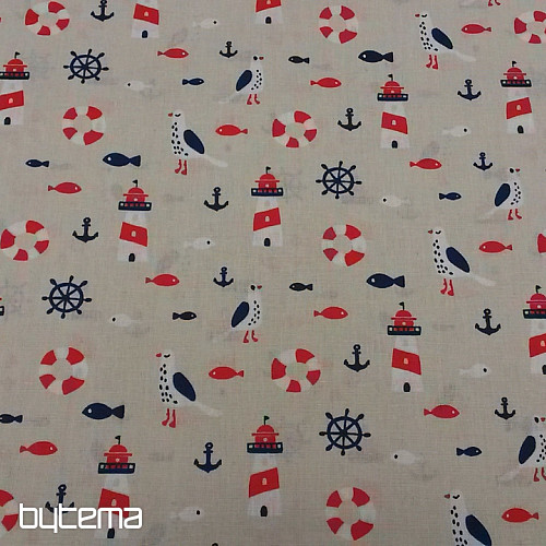 Decorative fabric  LIGHTHOUSES beige