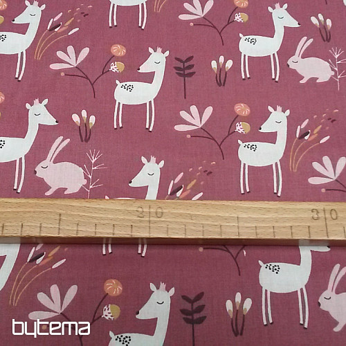 Cotton fabric FAOLA bordo