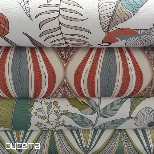 Decorative fabric BORAS green
