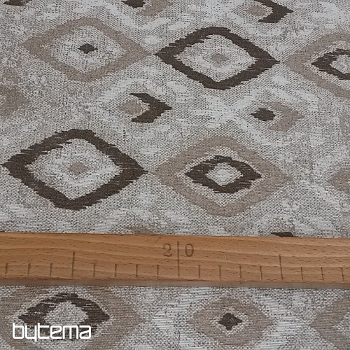 Decorative fabric TULUM ROMBO brown
