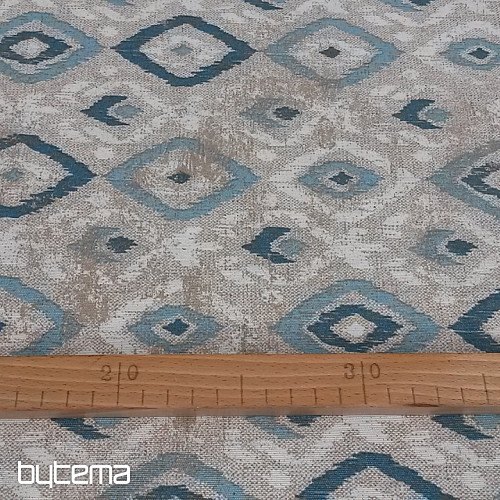 Decorative fabric TULUM ROMBO turquoise