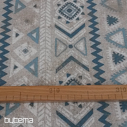 Decorative fabric TULUM MAYA turquoise