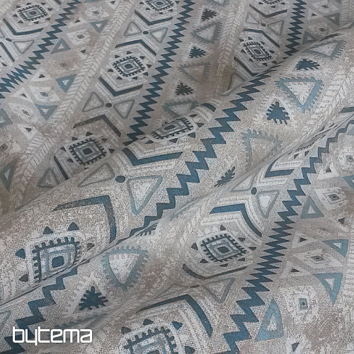 Decorative fabric TULUM MAYA turquoise