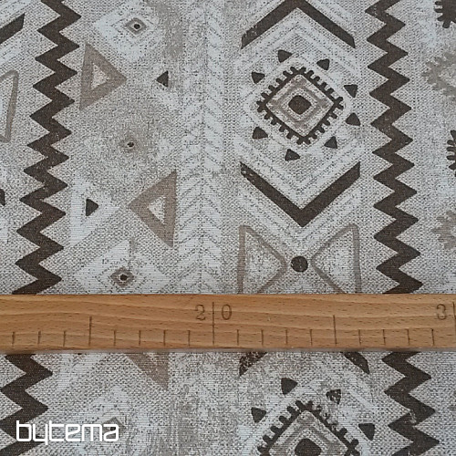 Decorative fabric TULUM MAYA brown