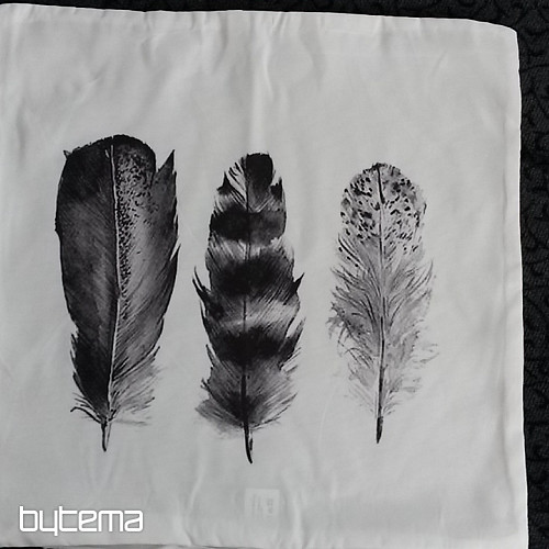 Cushion cover FEATHER BLACK
