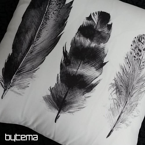 Cushion cover FEATHER BLACK