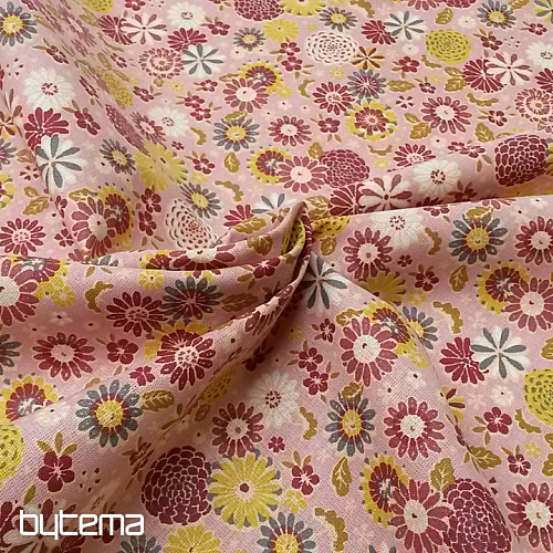 Cotton fabric MISAKI flowers fuchsie