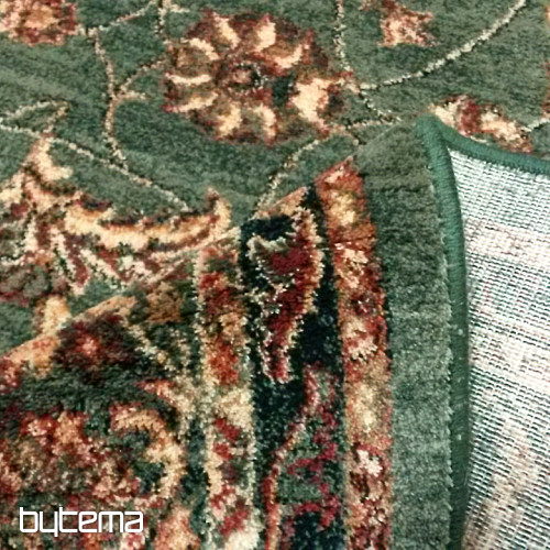 Luxurious woolen carpet ROYAL allover flower green
