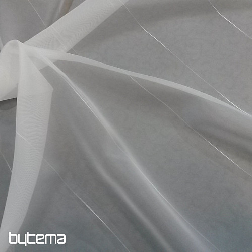 Luxurious curtain GERSTER 11700 white stripe