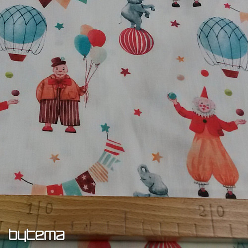 Children's cotton satin CIRQUE digital printing