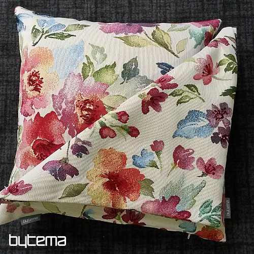 Tapestry cushion cover PASTEL FLOWERS