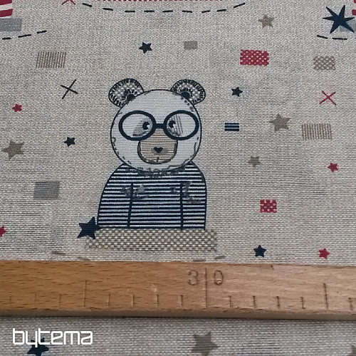 Decorative fabric BUNNY AND BEAR