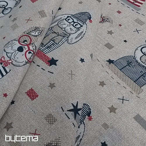 Decorative fabric BUNNY AND BEAR