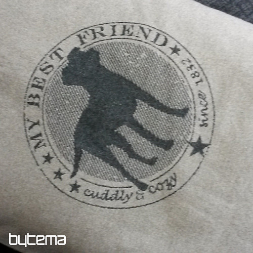 Cushion DF  for dogs BEST FRIEND light gray 60x90 cm
