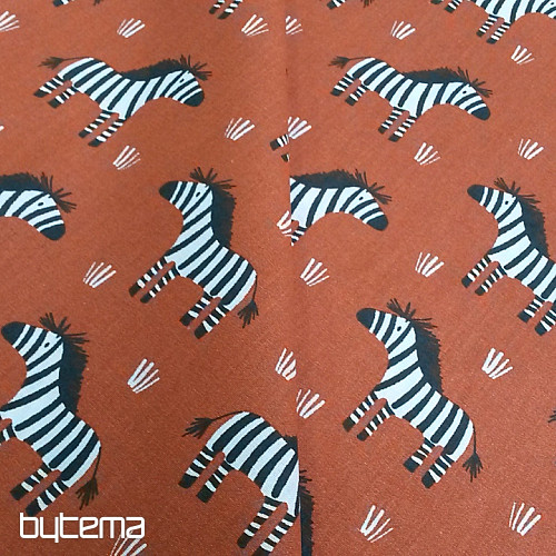 Cotton fabric ZEBRA brown