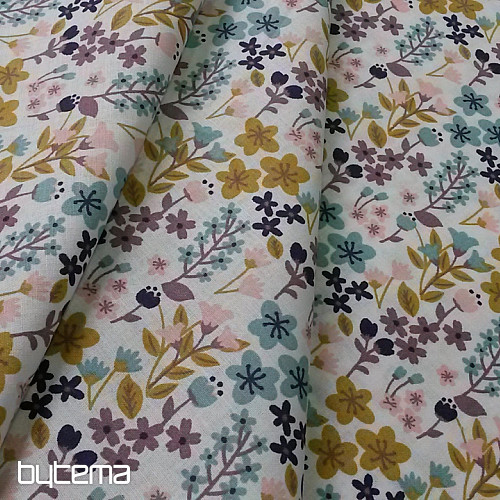 Cotton fabric FLOWERS MILA