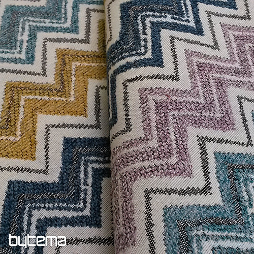 Upholstery Fabric  LUSA zik zak mustard