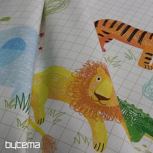 Children decorative fabric ZOO cartoon