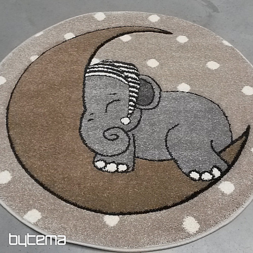 Children's round carpet VEGAS elephant