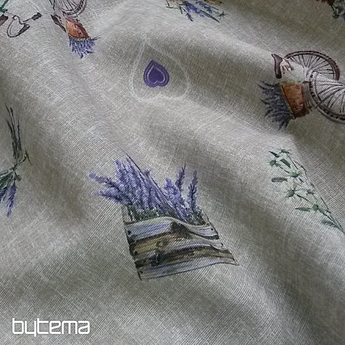 Decorative fabric LAVENDER BICYCLE 2