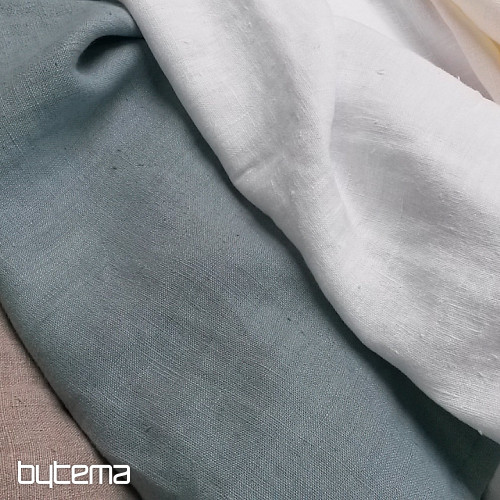 Linen fabric VERONE uni white