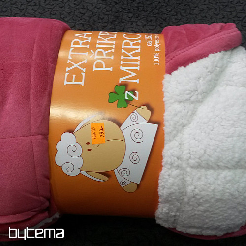 Microfiber blanket EXTRA soft SHEEP stitching old pink