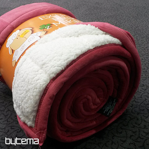 Microfiber blanket EXTRA soft SHEEP stitching old pink