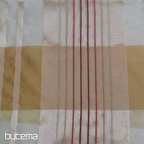 Curtain - a combination of voile and organza with chenille strips
