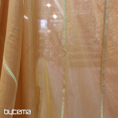 Curtain organza with chenille ocher
