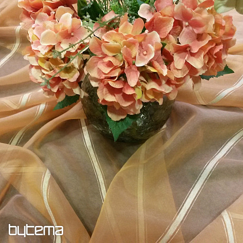 Curtain organza with chenille ocher