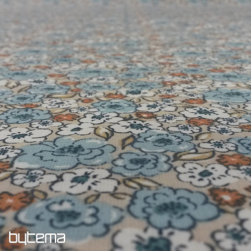Cotton fabric KALMIA blue
