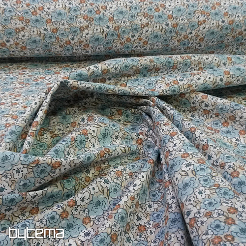 Cotton fabric KALMIA blue
