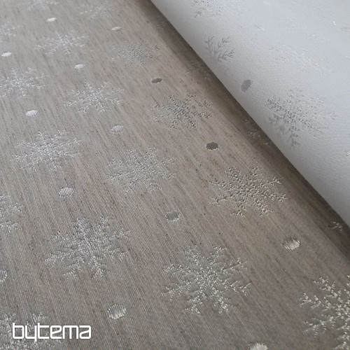 Christmas decorative fabric for tablecloths Flake beige 002 width 280