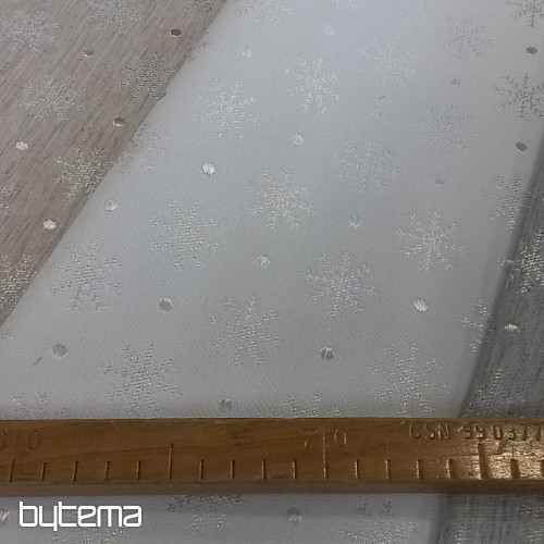 Christmas decorative fabric for tablecloths Flake gray 081 width 280