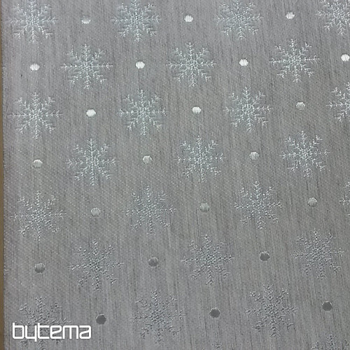 Christmas decorative fabric for tablecloths Flake gray 081 width 280