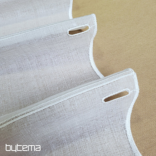 Modern woven Curtain V52 cream-white