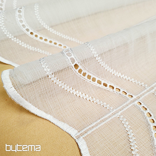 Modern woven Curtain V52 white