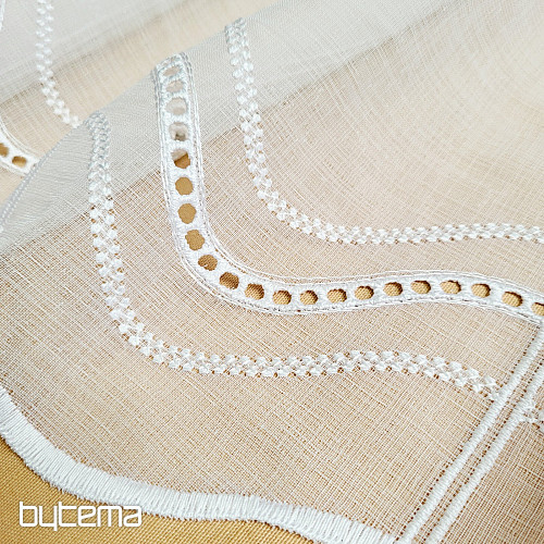 Modern woven Curtain V52 white