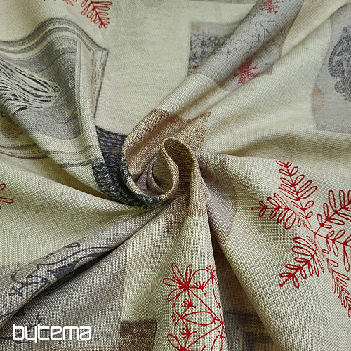 Christmas decorative fabric HEART PICTURE