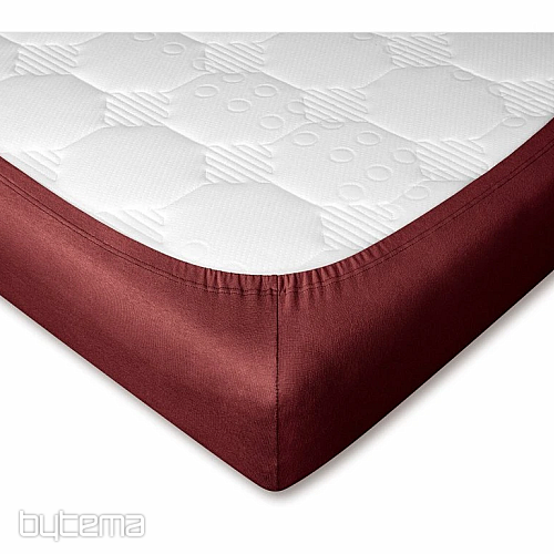 Jersey bed sheet color DARK RED