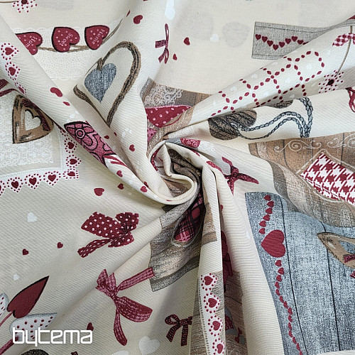 Decorative fabric TM PATCHWORK bordeaux red