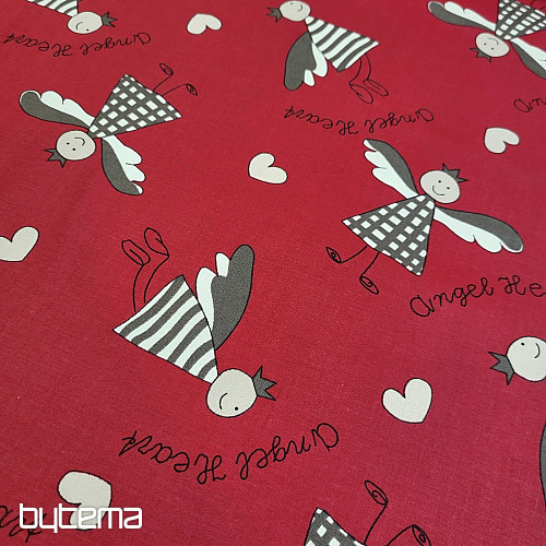 Decorative fabric ANĚL burgundy