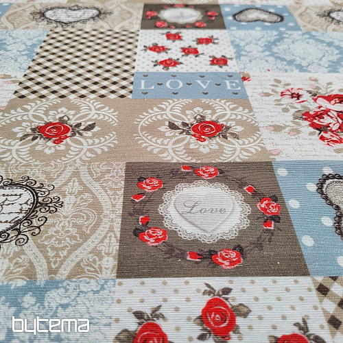 Decorative fabric LIA beige patchwork