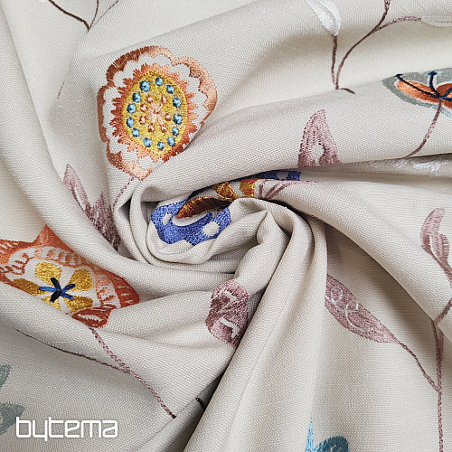Embroidered decorative fabric flowers RICHMOND multi