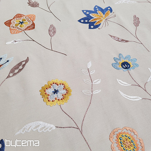 Embroidered decorative fabric flowers RICHMOND multi