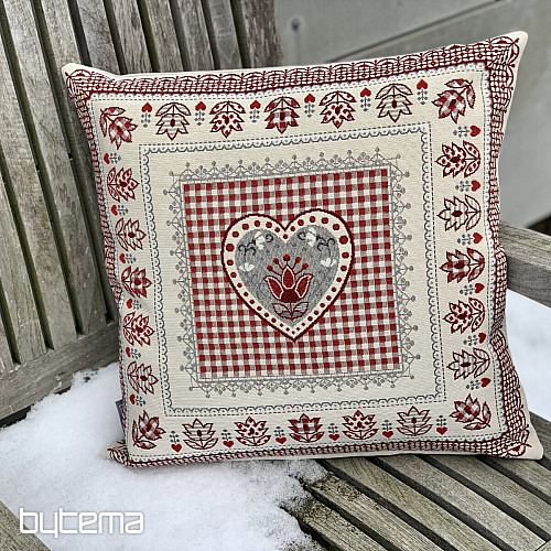 Tapestry cushion cover HEART LACE