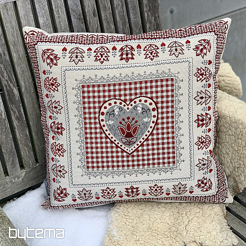 Tapestry cushion cover HEART LACE
